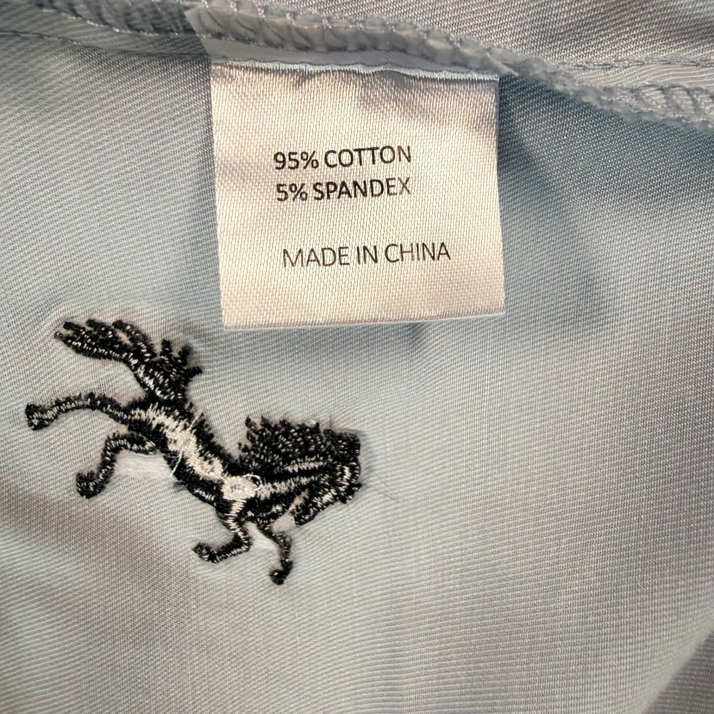 Diamond Cross Ranch Mens Western Snap Shirt Light Blue Performance Yoke Large - Picture 12 of 13